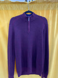Ted Baker London Men's Purple Half-Zip Sweater