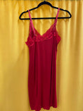 Victorias Secret Red Lace Trim Women's Chemise Nightgown Size Large