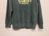 Women's Clearwater Beach Florida Crewneck Sweatshirt Faded Teal Green Medium
