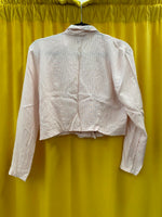 Rampage Products Women's Cropped Blazer Jacket Pink Checkered