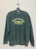 Women's Clearwater Beach Florida Crewneck Sweatshirt Faded Teal Green Medium