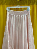 TRUE VINTAGE 80s La Bené Light Pink Pleated Women's Midi Skirt with Pockets