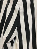 Killstar Black White Striped Stretchy Bodycon Flare Pants Size Large 29”
