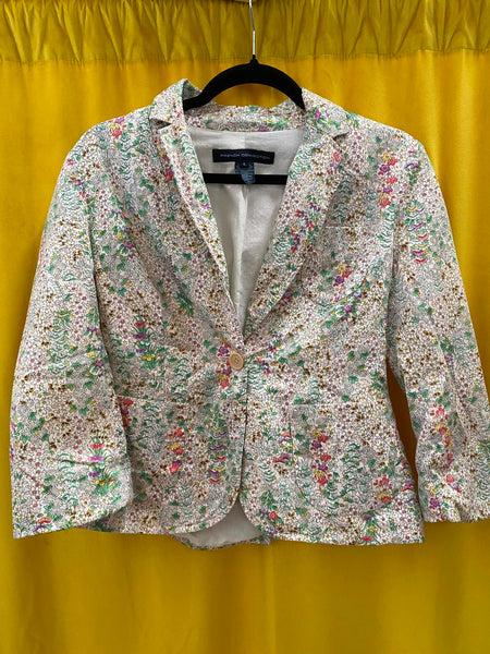 Vintage French Connection Floral Print Women's Blazer