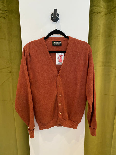 70s Brown Knit Cardigan