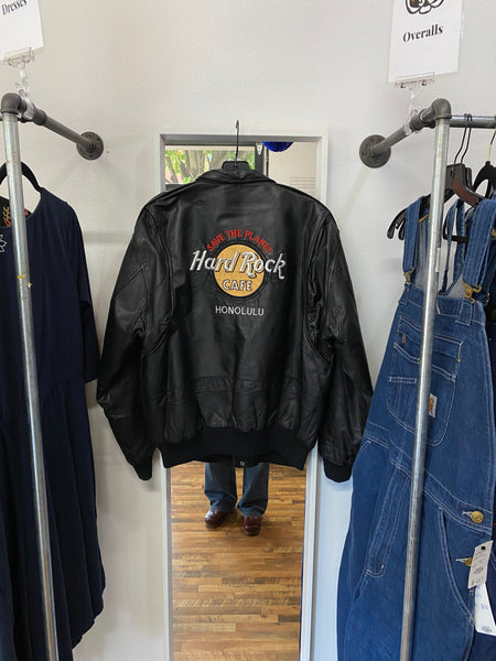 Vtg Hard Rock Cafe leather jacket