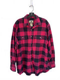 Field & Stream Red Black Buffalo Plaid Flannel Button Front Shirt Size XL Cotton