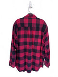 Field & Stream Red Black Buffalo Plaid Flannel Button Front Shirt Size XL Cotton