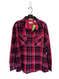 Vintage St. John's Bay Red and Black Plaid Button-Down Flannel Shirt XL