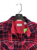Vintage St. John's Bay Red and Black Plaid Button-Down Flannel Shirt XL