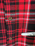 Vintage St. John's Bay Red and Black Plaid Button-Down Flannel Shirt XL