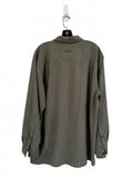 The North Face Men's XL Olive Plaid Long Sleeve Button-Down Shirt