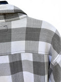 Vintage Campus Men's Big Man 4X Black White Plaid Flannel Shirt Soft Cotton