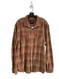 XXL Oregrown Soft Flannel Long Sleeve Orange Striped Surf Cozy Northwest