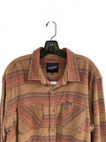 XXL Oregrown Soft Flannel Long Sleeve Orange Striped Surf Cozy Northwest