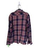 2MEN Men's Plaid Long Sleeve Button Front Soft Flannel Shirt XL 100% Cotton