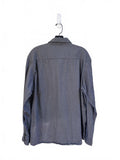 Wrangler Premium Quality Gray Long Sleeve Button Front Shirt Western SIze Large