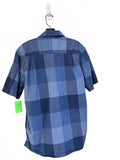 Carhartt Relaxed Fit Blue Plaid Short Sleeve Button Front Shirt Men's Medium
