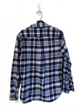 Jachs Navy Blue Plaid Button Front Midweight Flannel Shirt Nordstrom Mens Medium