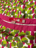 Boden Women's Printed Skirt Pink Waistband Lime Green Hot Pink Size 2R 24”