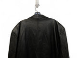 JNY Jones New York Men's Genuine 90s Y2K Leather Black Blazer Jacket 48L Plus