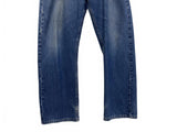 Classic Key Workwear Blue Denim Jeans Straight Fit Distressed Men’s Size W38 L29