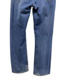 Classic Key Workwear Blue Denim Jeans Straight Fit Distressed Men’s Size W38 L29