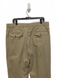 LL Bean Mens Khaki Dress Pants Buttoned Back Pockets Size 38 Gorp Preppy Dad