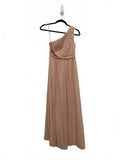 J Crew Silk One-Shoulder Pleated Maxi Dress in Pink Bridesmaid Spring Formal P00