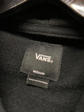 Vans “Slack & Field” Black Hoodie w/ Logo & Floral Detail Size Medium Cozy Nice