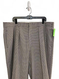 Brooks Brothers Men's Classic Gray Black Houndstooth Dress Pants Pleats 40x43