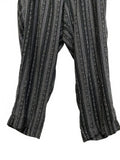 Linen Blend Black and Gray Striped Casual Soft Pants Size XL Briggs Coastal Surf