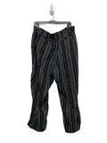 Linen Blend Black and Gray Striped Casual Soft Pants Size XL Briggs Coastal Surf