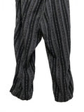 Linen Blend Black and Gray Striped Casual Soft Pants Size XL Briggs Coastal Surf