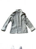 Ex Officio Women’s Light Gray Cream Sherpa Fleece Zip Up Jacket w/ Pockets