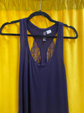 Victoria's Secret Black Lace Trim Chemise Nightwear Size Large