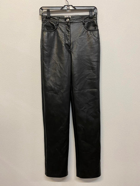 Wilfred Black Faux Leather Pants Size 2