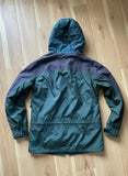 Y2K Solstice Forest Green and Purple Hooded Windbreaker Jacket Men’s Medium