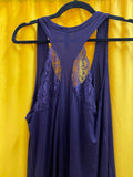 Victoria's Secret Black Lace Trim Chemise Nightwear Size Large