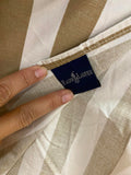 Ralph Lauren Beige and White Striped Bed Sheet