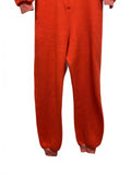 Mary Barron Vintage Women's Red Fleece Jumpsuit Onesie Pajamas Zip Front Small