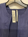 Gola Anthropologie Exclusive Navy Oversized Utility Jacket with Hood and Floral Stripe Detail size Small