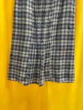 Y2K Sisley Blue White Plaid Ruffle Sleeveless Midi Dress Size Medium Designer