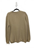DKNY Y2K Men's Crew Roll Neck Sweater Beige Camel Knit 100% Cotton Large