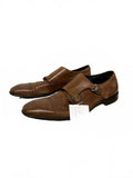 Calibrate Brown Leather Double Monk Strap Dress Shoes Size 11 Men’s Oxfords