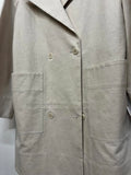 The J. Peterman Company Cream Double-Breasted Coat Size Large