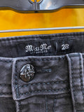 Miss Me Los Angeles Studded Sequin Women's Skinny Jeans Black Bling Pockets 28
