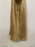 Gold Halter Jones New York Neck Maxi Dress 100% Silk Size 4