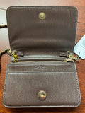 bebe Brown Leather Crossbody Handbag with Chain Strap clean NWT