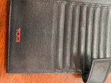 Tumi Black Leather Wallet with Multiple Card Slots